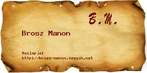 Brosz Manon névjegykártya